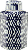 Blue & White Square Tea Jar