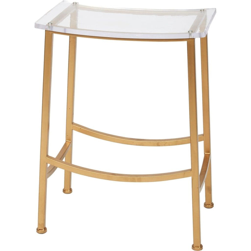 Gold and Acrylic Counter Stool