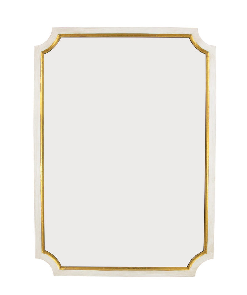 White/gold mirror