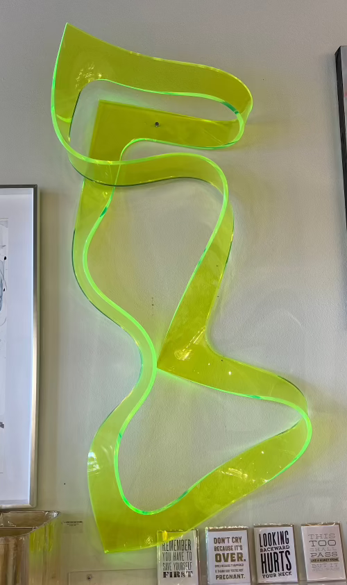 Neon Yellow Acrylic Art