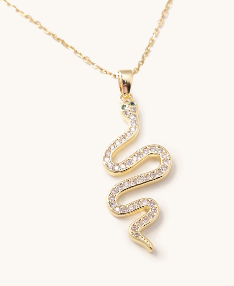 Shimmering Snake Adjustable Necklace