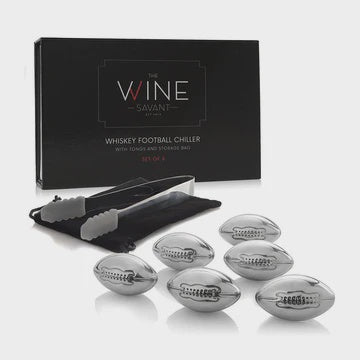 FOOTBALL WHISKEY STONE SET