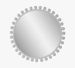 Cyra Round Mirror White