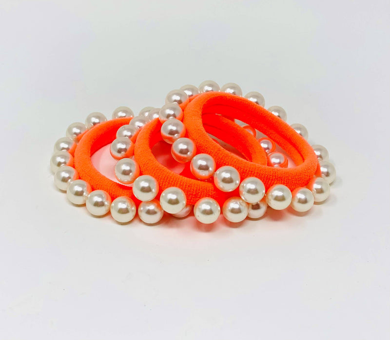 Neon Pearl Hair Tie Set