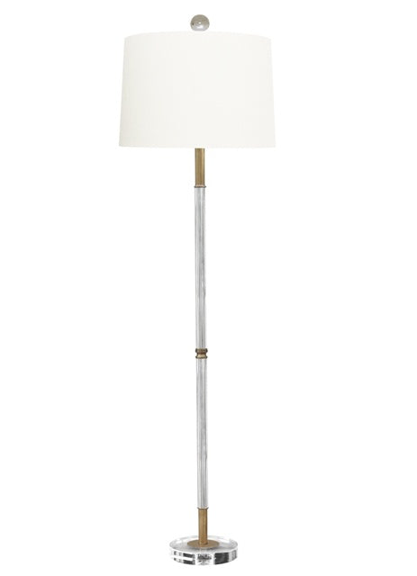 Crystal & Solid Brass Floor Lamp