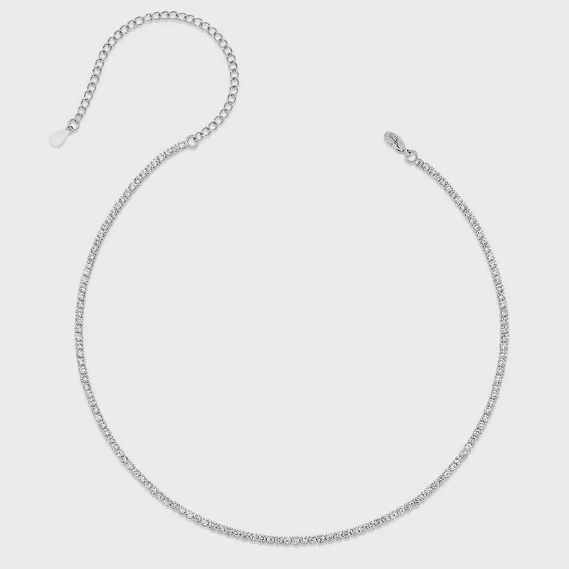 Cz Tennis Choker Necklace