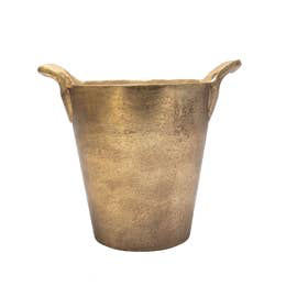 Sm. Alum Ice Bucket Antique Brass