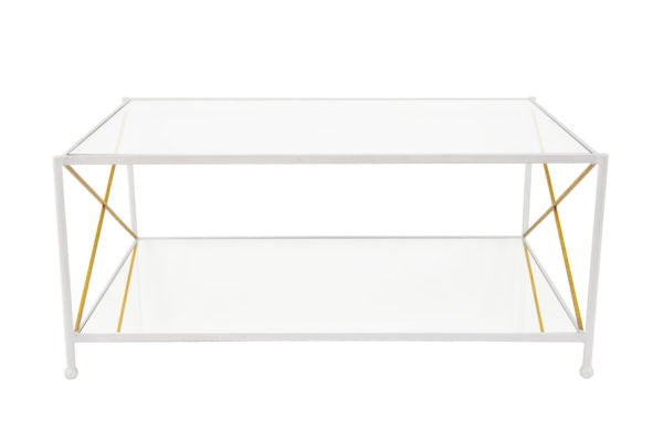 White/gold  coffee table