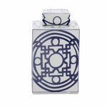 Blue & White Square Tea Jar