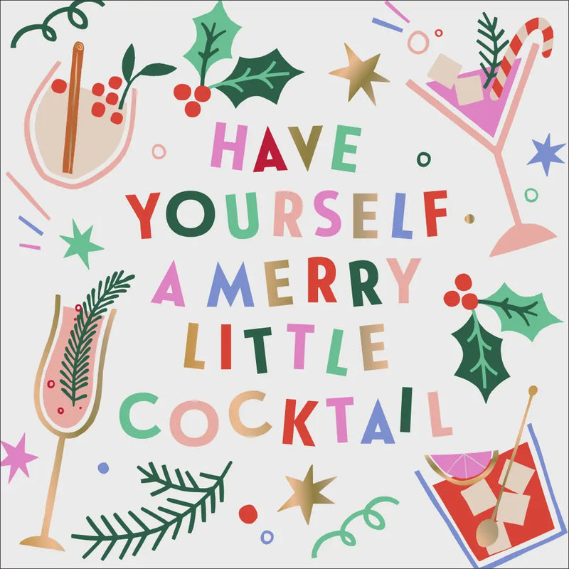 Christmas Napkins | Merry Little Cocktail - Foil